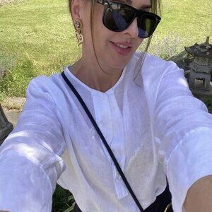 Retro 80s Gold Enamel Statement Earrings